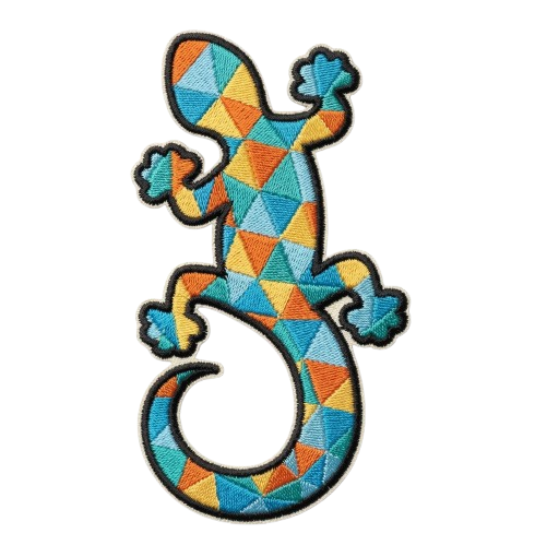 Embroidered patch of Gaudí's lizard