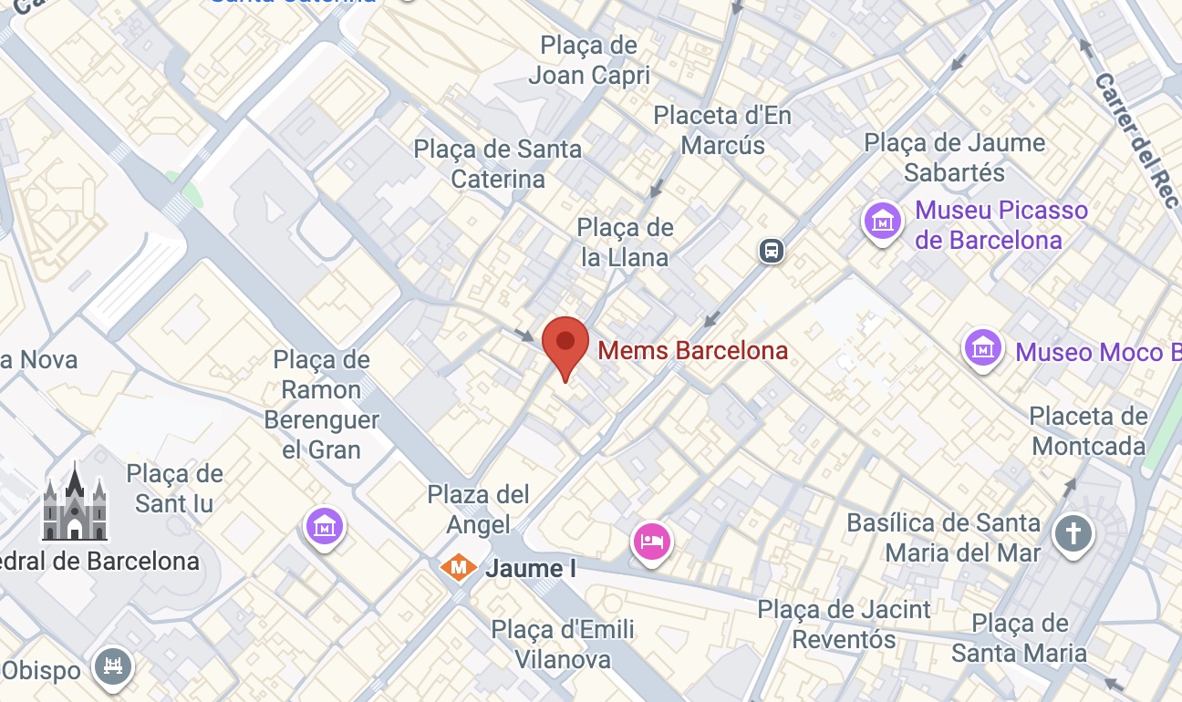 Map of the MEMS store in El Born, Barcelona