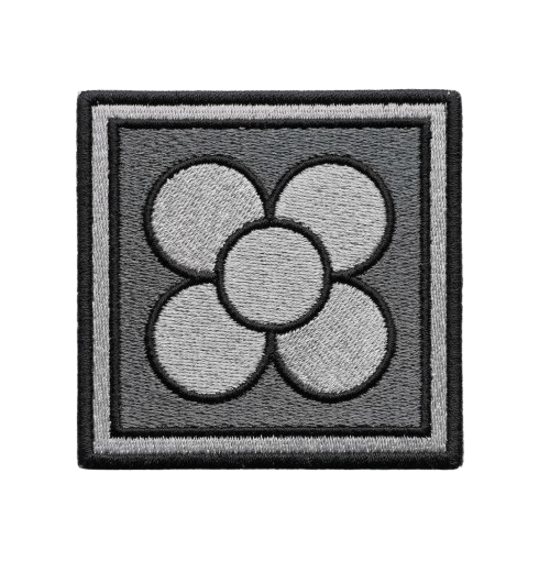Embroidered patch of the Barcelona panot tile
